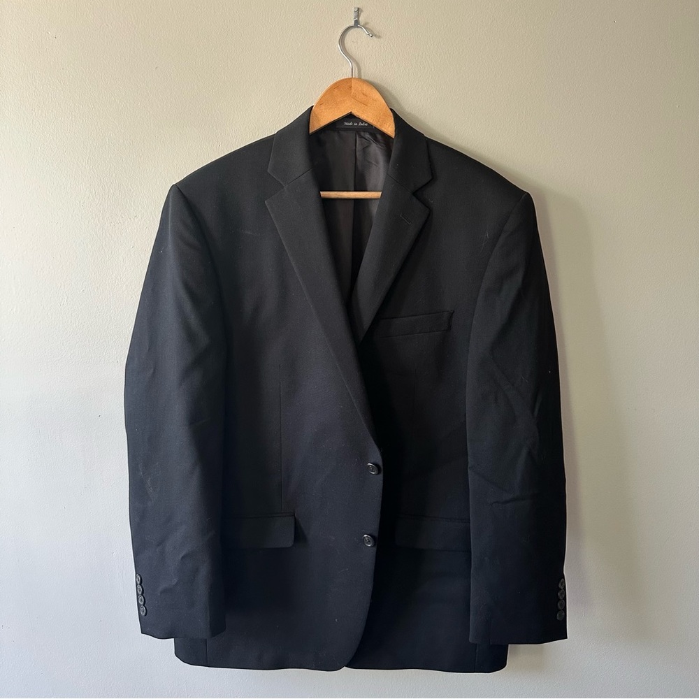 Black mens suit coat